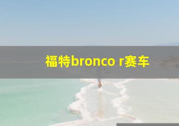 福特bronco r赛车